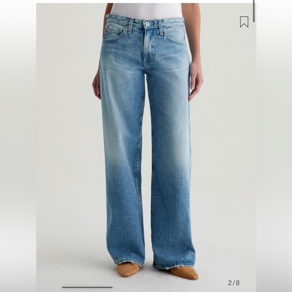 AG Adria low rise wide leg jeans, “Siren” wash, size 26